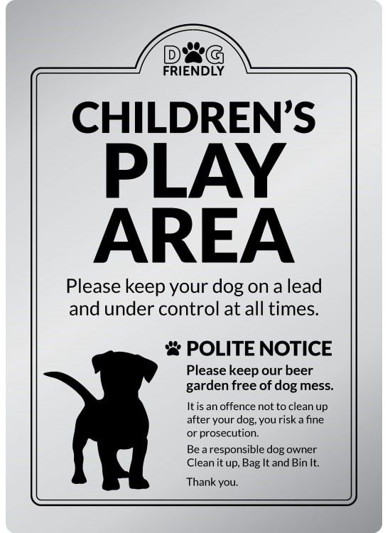 Dog Friendly Pub Vinyl Window Sticker