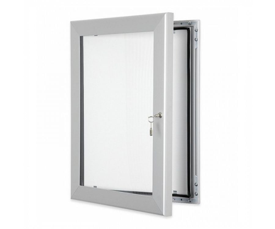 Key Lock Poster / Menu Display Case - A4 - Silver