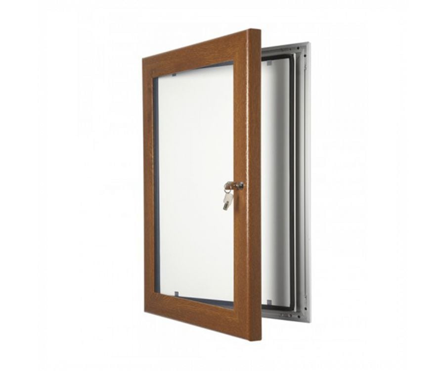 Key Lock Poster / Menu Display Case - A1 - Dark Wood