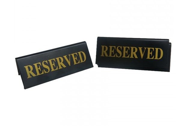 Reserved Signs - Gold