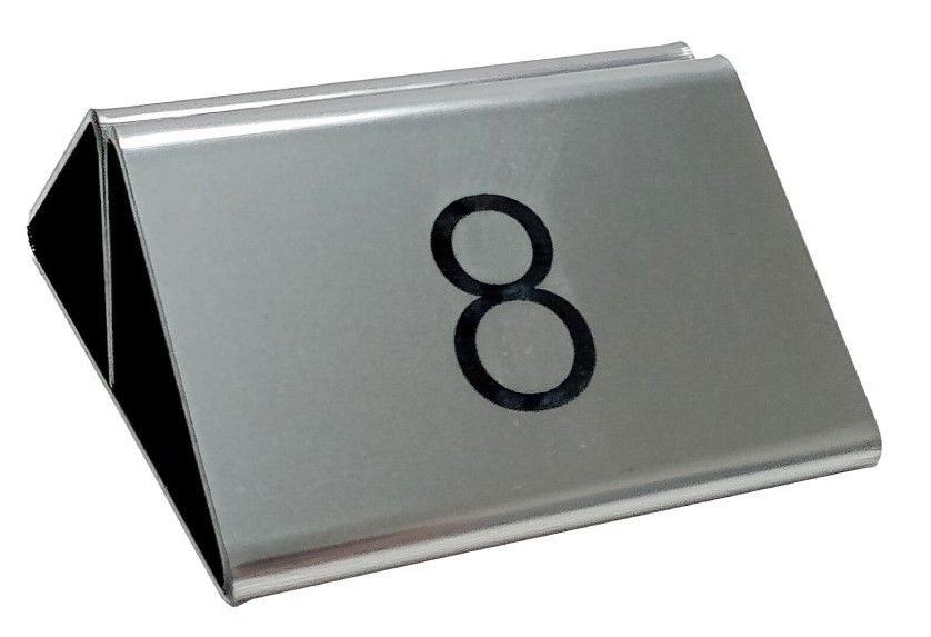 Laser Engraved Numbered Menu Holder - White