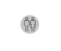 Ladies / Gents Toilet Door Sign - 150mm - Silver