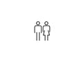Ladies / Gents Toilet Door Sign - 150mm - White
