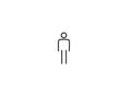 Gents Toilet Door Sign - 150mm - White