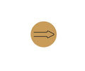 Arrow Door Sign - 150mm - Gold