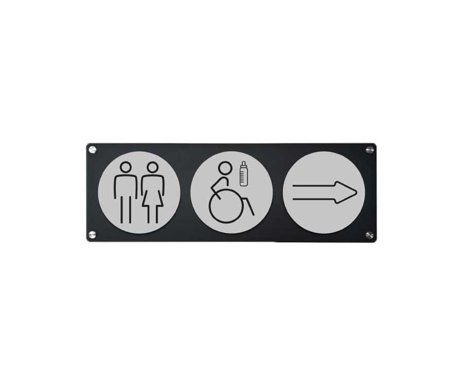 Wall Mounted Directional Plaque - 3 Disc