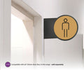 Projecting Toilet Door Sign