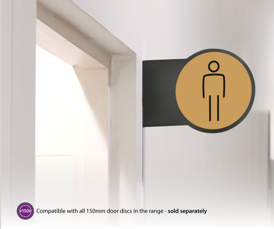 Projecting Toilet Door Sign
