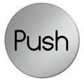 Push Door Sign - 75mm - Silver
