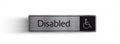 Disabled Bathroom Rigid Door Sign
