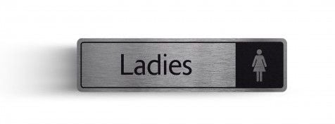 Ladies Bathroom Rigid Door Sign