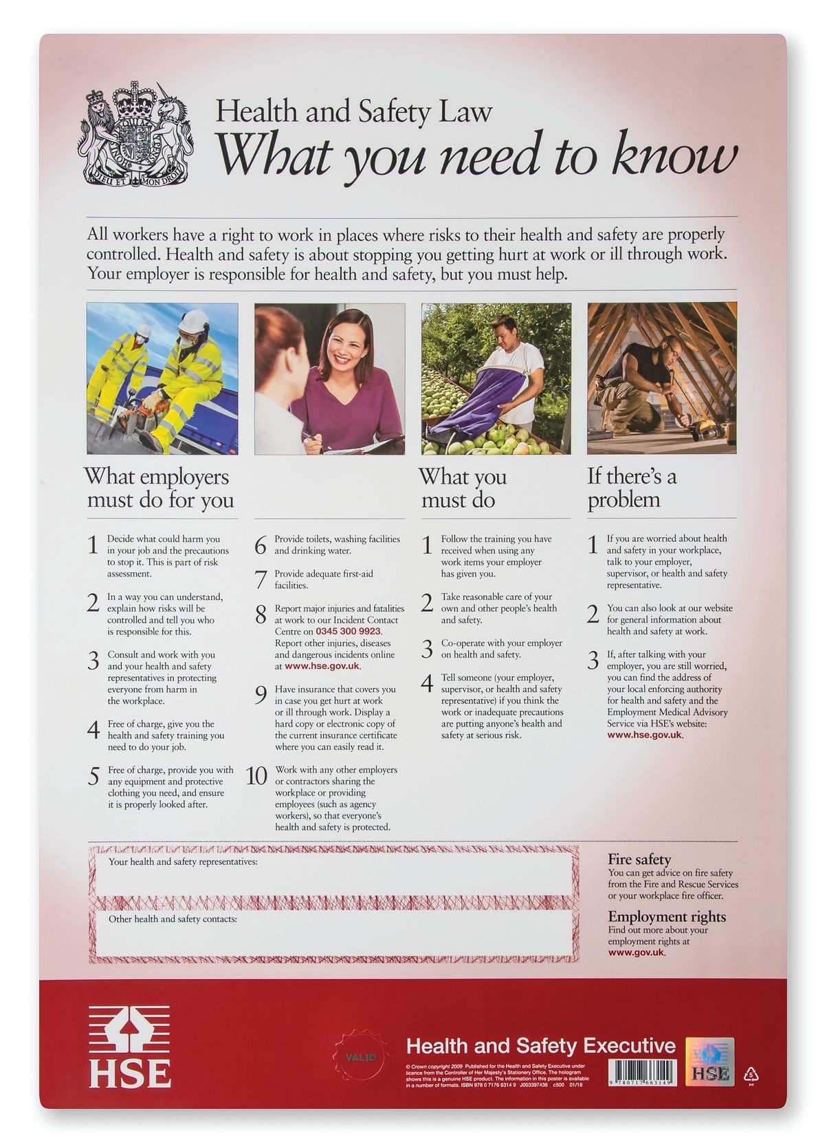 Health & Safety Law Poster﻿ - A3