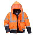 Hi-Vis Contrast Bomber Jacket - 3XL - Orange / Navy