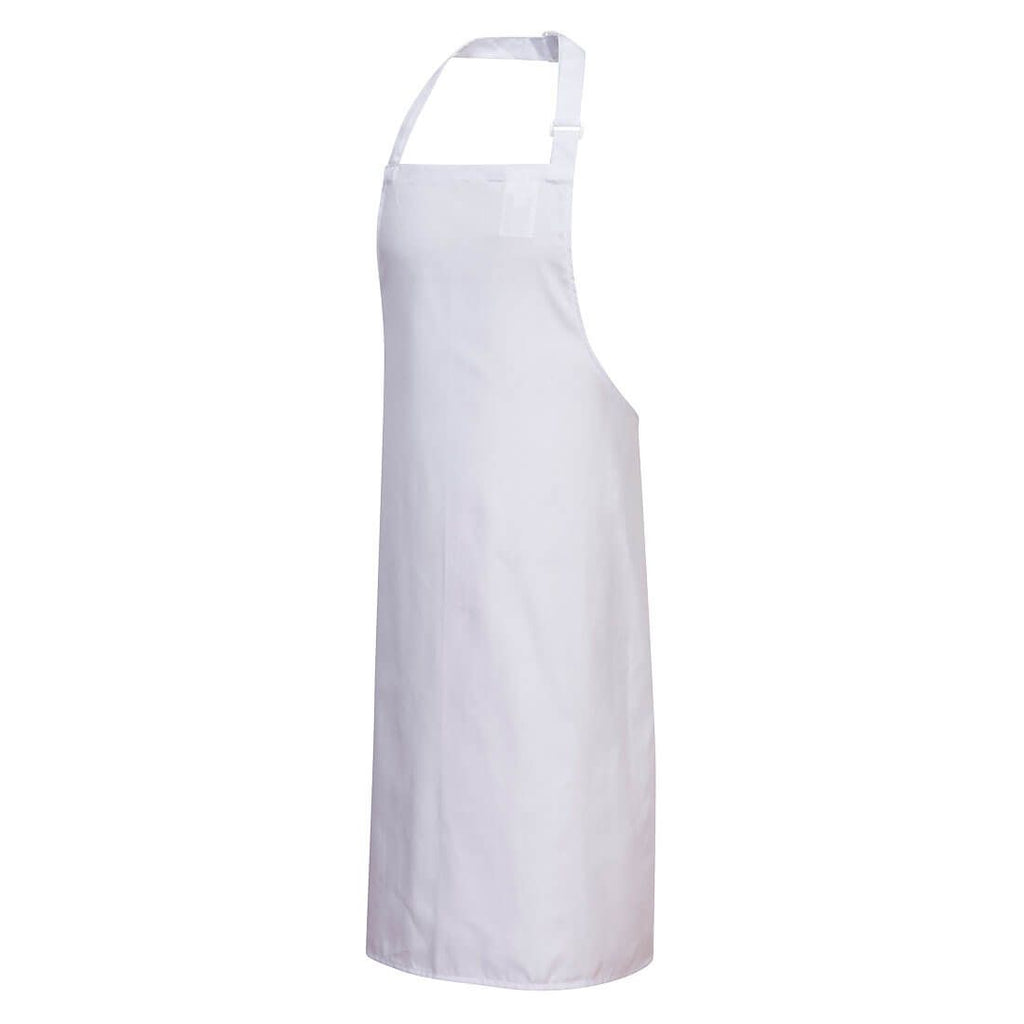 Bib Apron, White 38x28 Inch