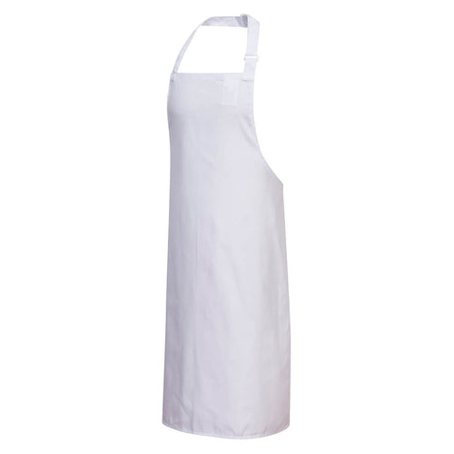 Bib Apron, White 38x28 Inch