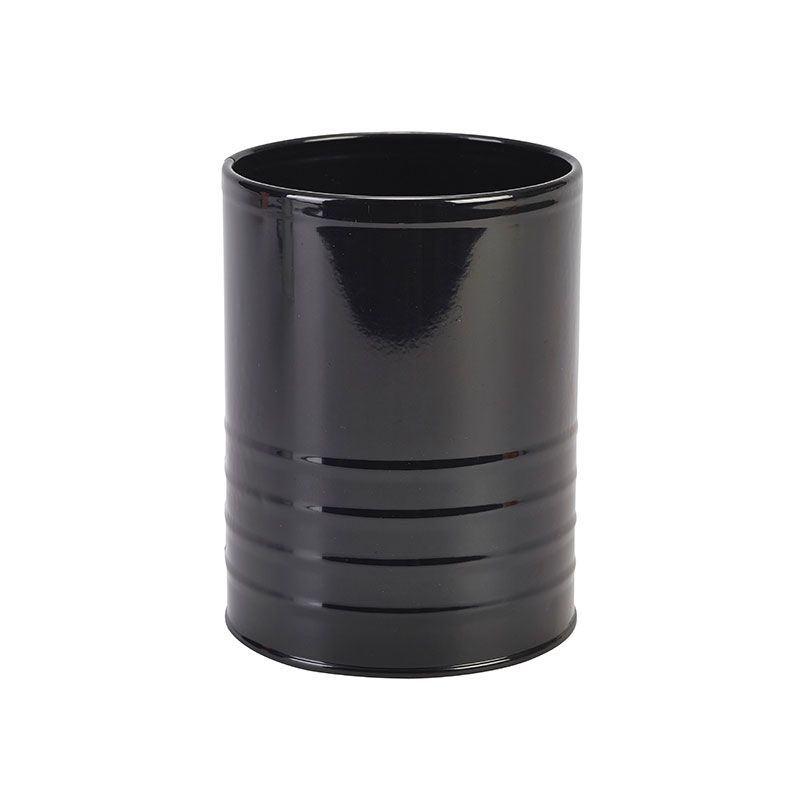 Galvanised Steel Cutlery Can - Black