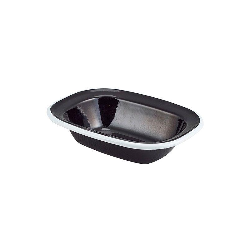 GenWare Enamel Rectangular Pie Dishes - 16cm - Black