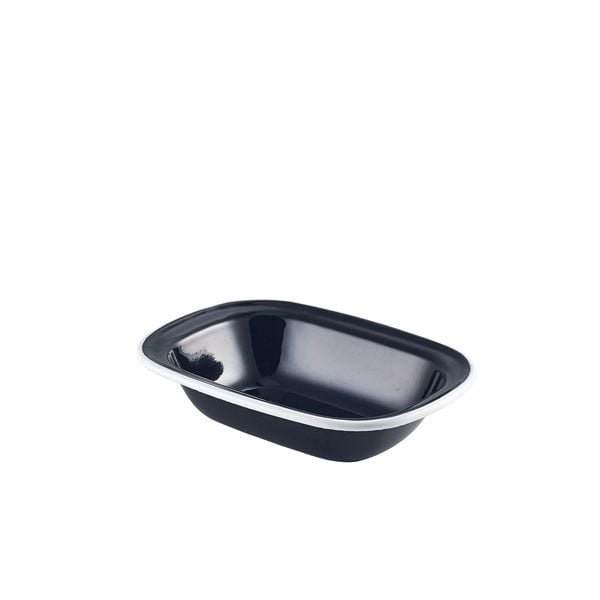 GenWare Enamel Rectangular Pie Dishes - 18cm - Black