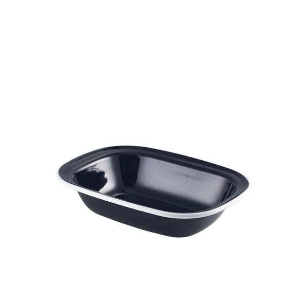 GenWare Enamel Rectangular Pie Dishes - 20cm - Black