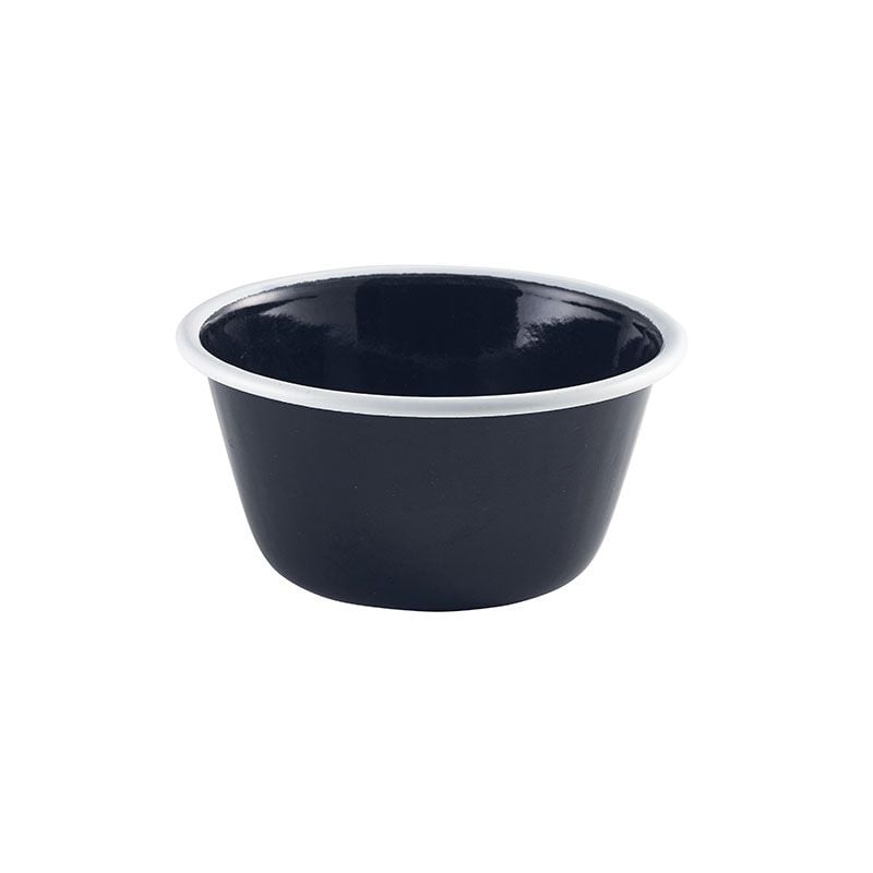 GenWare Enamel Round Deep Pie Dishes - 12cm - Black