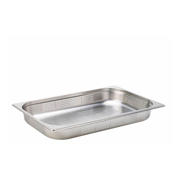 Stainless Steel Perforated Gastronorm 1/1 - 6.5cm