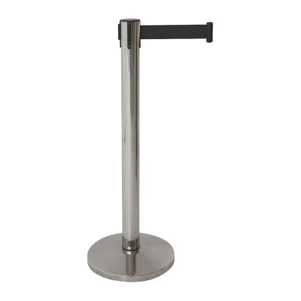 GenWare Retractable Barrier Posts - Silver / Black