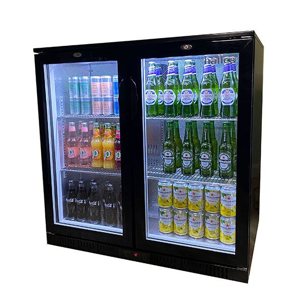Hallco Undercounter Bottle Cooler - Double Hinged Door