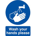 Wash Your Hands Sign - Self Adhesive