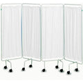 Four Panel Plastic Curtains - White