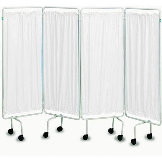 Four Panel Plastic Curtains - White
