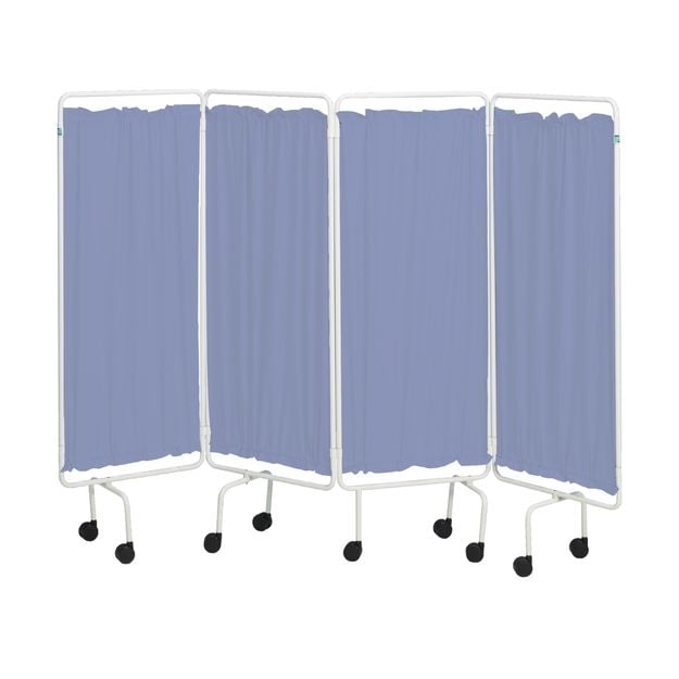 Four Panel Polyester Curtains - Blue