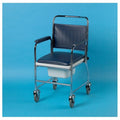 Homecraft Chrome Plated Wheeled Commode - Square Bowl