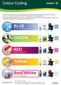 Jangro Colour Coding Cleaning Wall Chart - A4