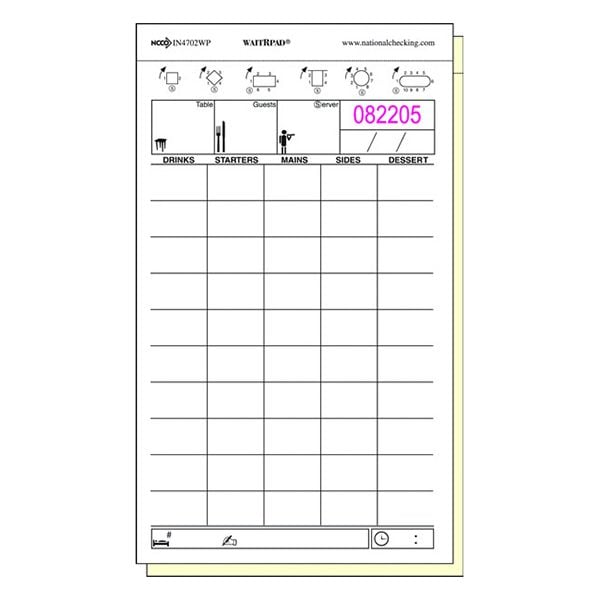 2 Part 50 Sheet Order Pads - Large - 40 Pack