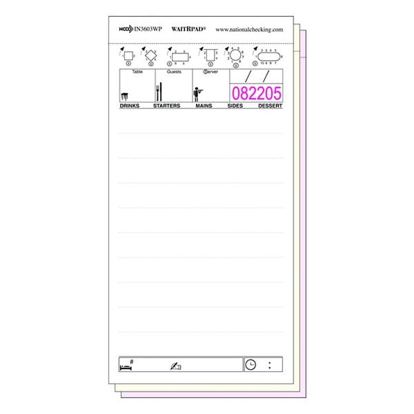 3 Part 50 Sheet Order Pads - Medium - 50 Pack