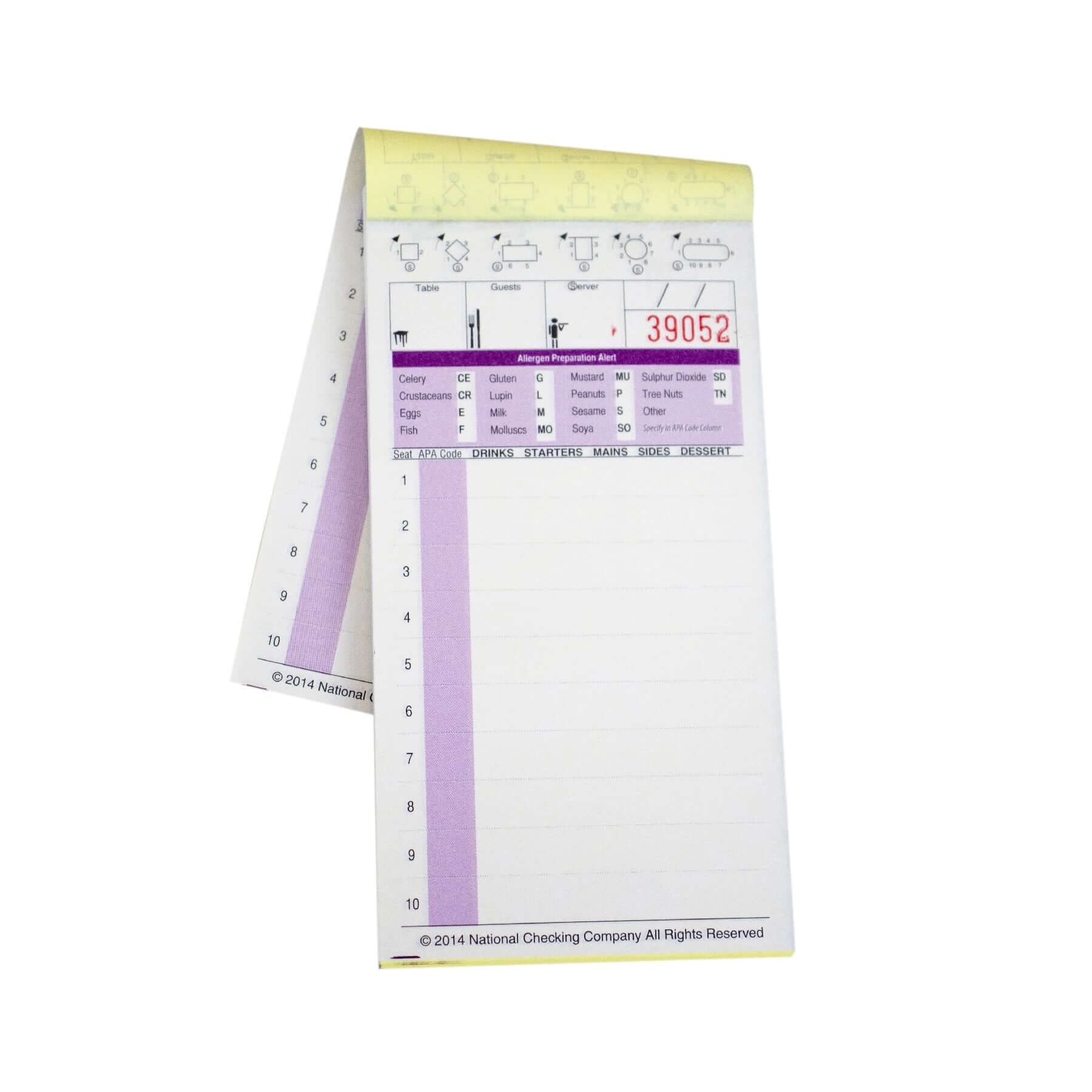 2 Part 50 Sheet Allergen Order Pads - Medium - 50 Pack