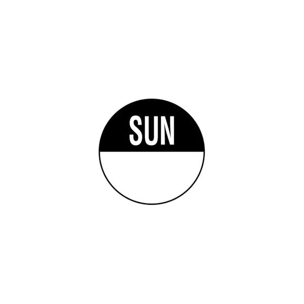 Removable Day of the Week Labels - Sunday