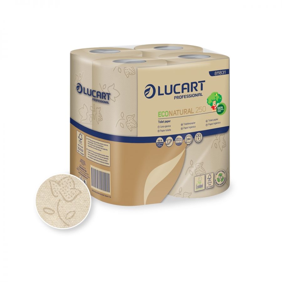 EcoNatural 250 Sheet Conventional Toilet Roll 2 Ply