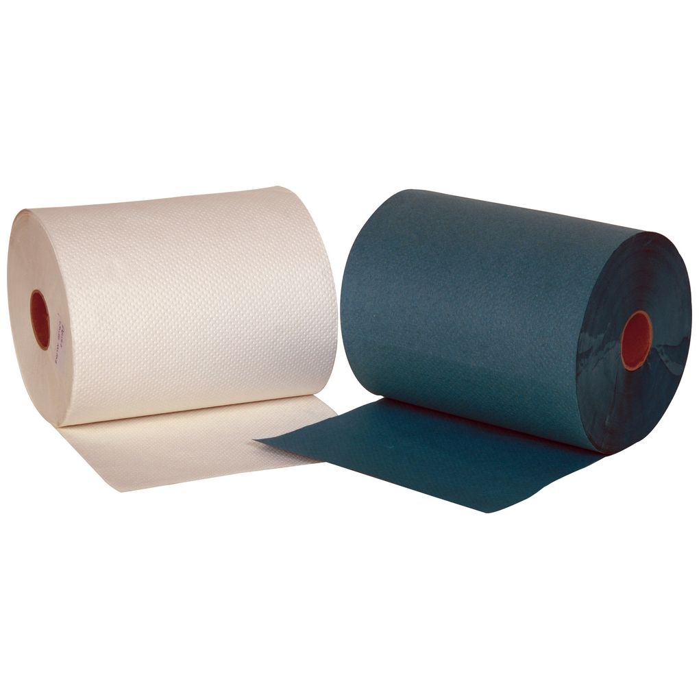 Jangro 1 Ply Roll Towel - White - 6 Pack