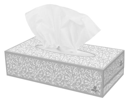 Jangro Premium 2 Ply Luxury Facial Tissues - White