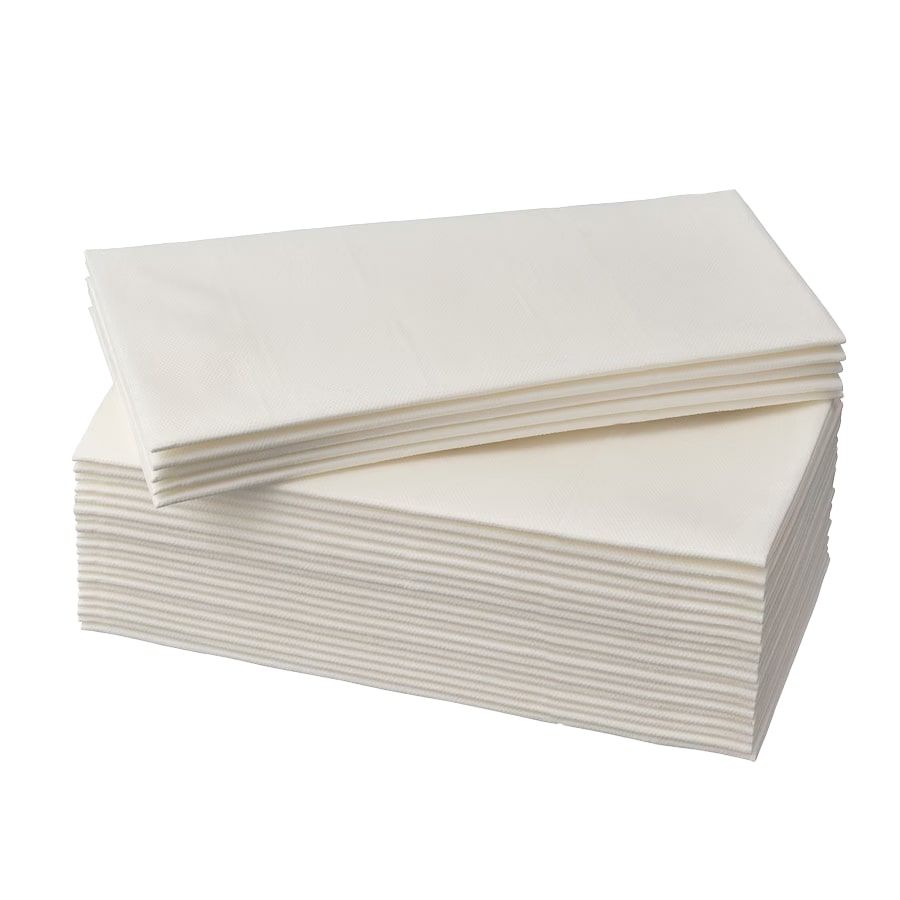 Jangro Premium Tablin Airlaid Dinner Napkin - 4 Fold - White