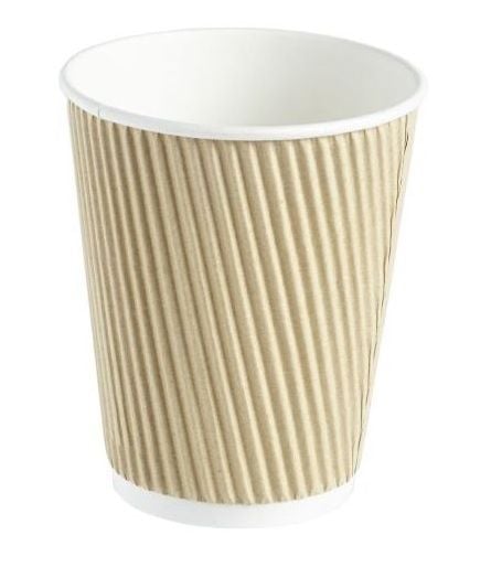 Kraft Ripple Wrap Hot Drink Cups - 12oz