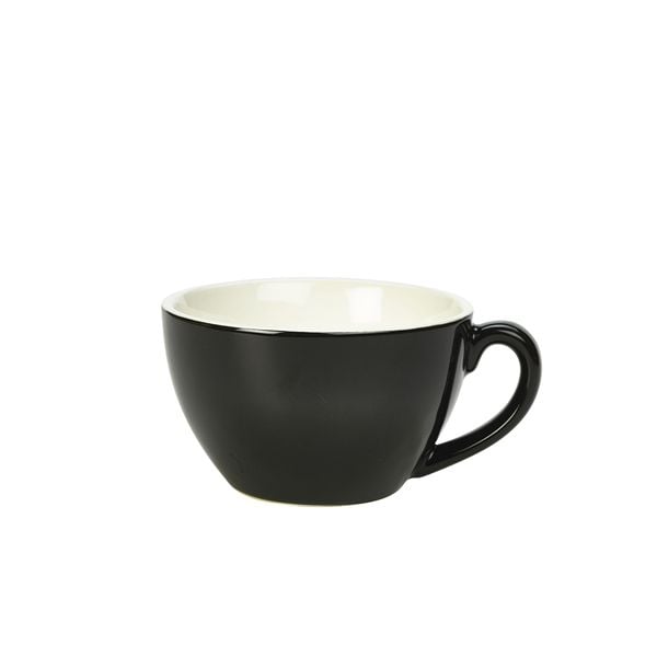 GenWare Porcelain Bowl Shaped Cups - 340ml - Black