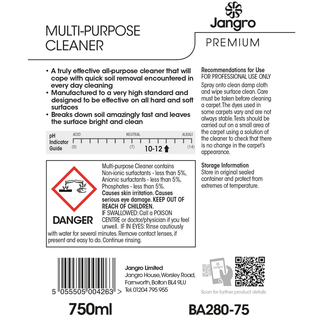 Jangro Premium Multi-Purpose Cleaner - 750ml