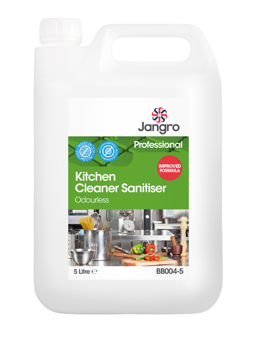 Jangro Professional Odourless Kitchen Cleaner Sanitiser - 5L