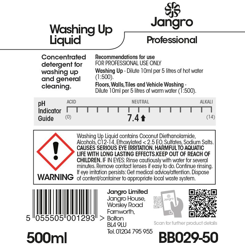 Jangro Professional Washing Up Liquid - 500ml