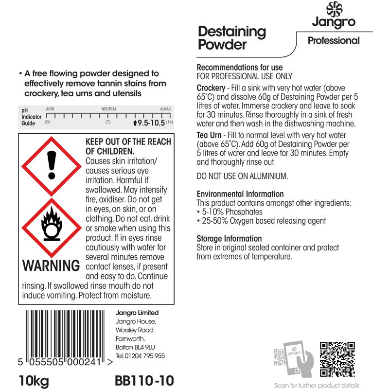 Jangro Professional Destaining Powder - 10kg
