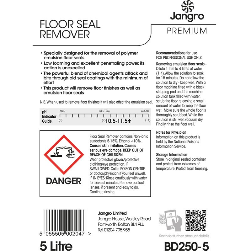 Jangro Premium Floor Seal Remover - 5L