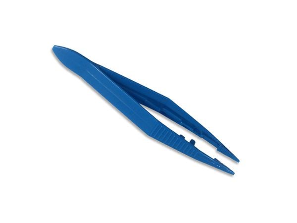 Sterile Plastic Tweezers - 5" - Blue