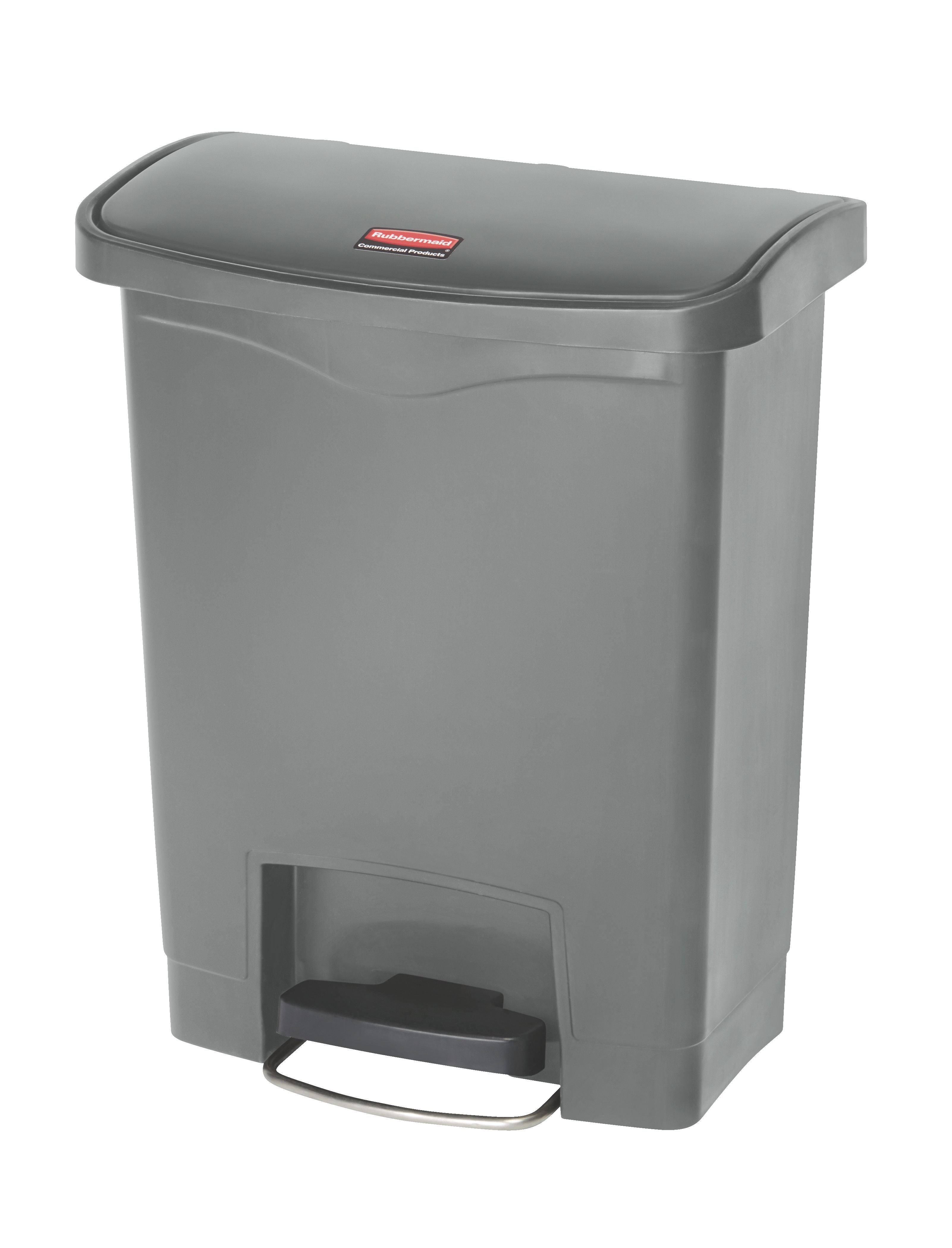 Slim Jim Front Pedal Waste Bin - 30L - Grey